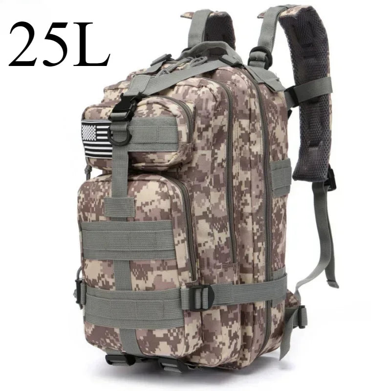Tactical MOLLE Backpack 25L/50L – Hiking, Camping & Outdoor Rucksack