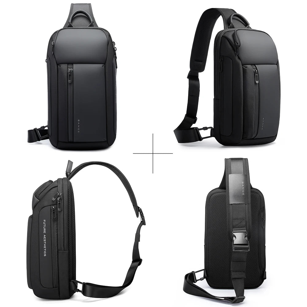 Bange Men's Waterproof Chest Sling Bag – Large Capacity Multi-Pocket
