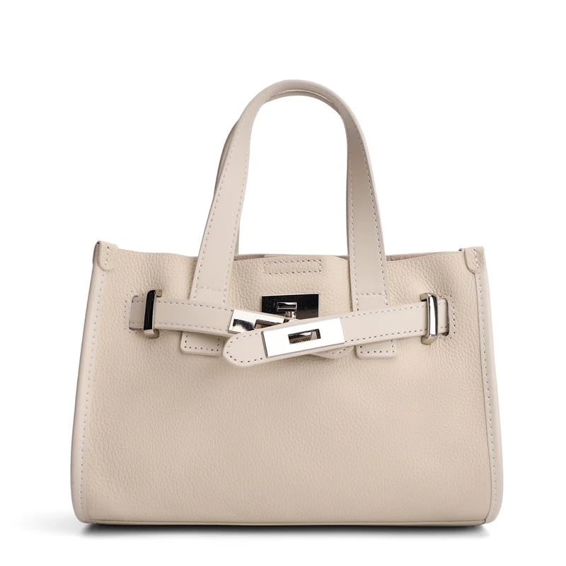 Genuine Leather Tote Bag – Luxury Cowhide Shoulder Handbag