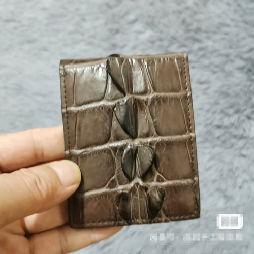 Crocodile Leather Card Holder Wallet for Men – Slim & Stylish