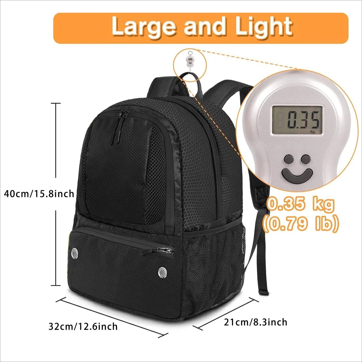 Sports Backpack with Ball & Shoe Compartment – Large Capacity for Soccer, Basketball & Football