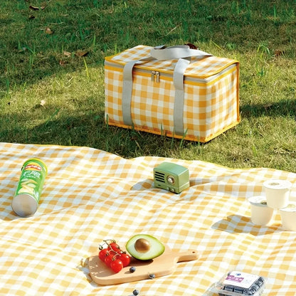 Insulated Picnic Cooler Bag – Large Capacity Foldable Lunch Tote