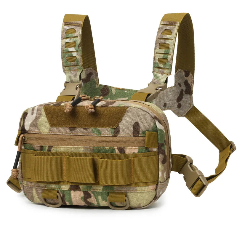 Tactical Chest Rig Bag – MOLLE Vest Front Pouch Daypack