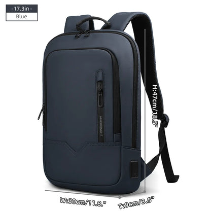 Slim Business Laptop Backpack 17.3 Inch with USB Port – Waterproof & Lightweight