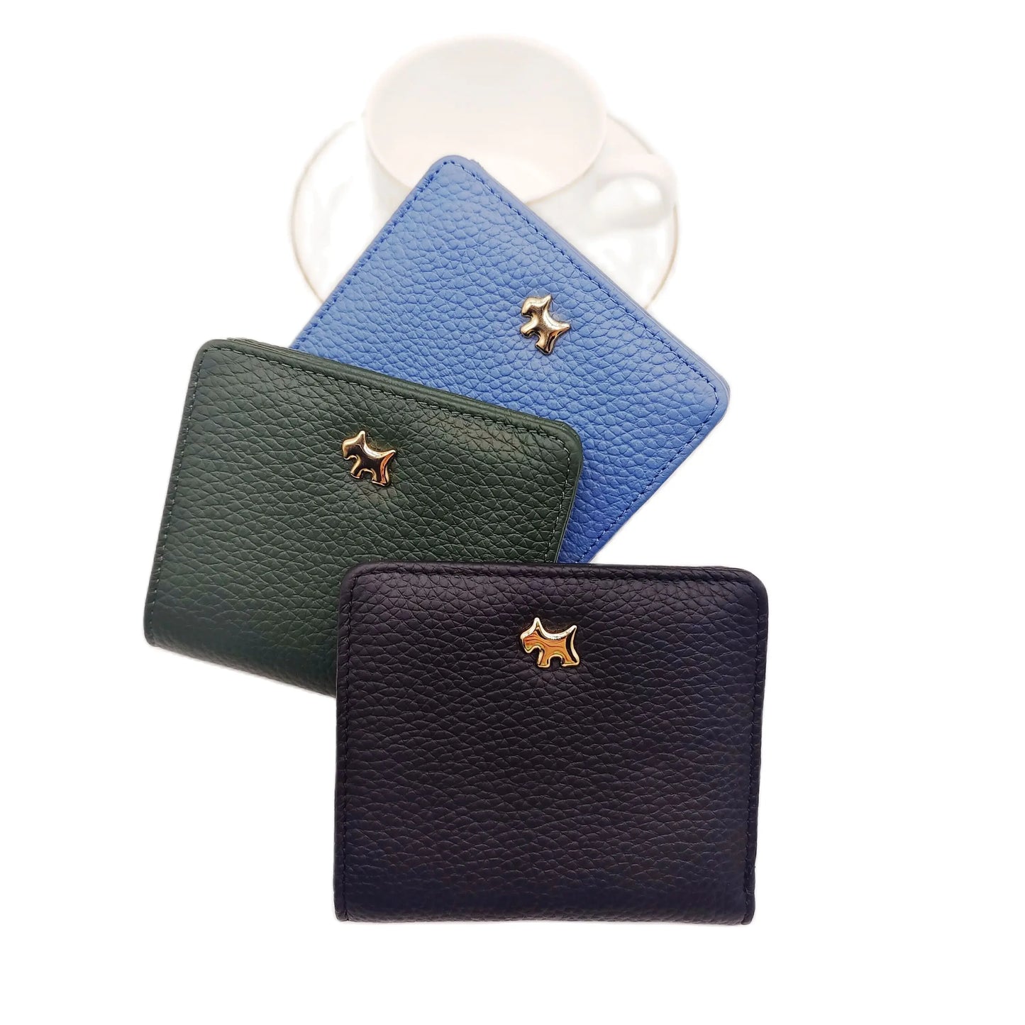 Genuine Cowhide Leather Slim Wallet – Fox Stud Card Holder