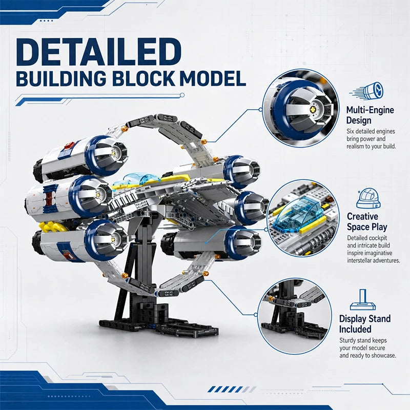 Space Wars MOC Star Fighter Spaceship Building Blocks Set