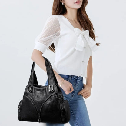 Luxury Leather Shoulder Bag for Women – Designer Crossbody Handbag