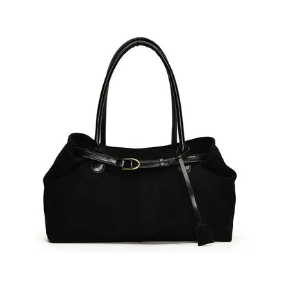 Fashionable Retro Suede Bag Popular European American Large-Capacity Autumn Winter Tote Bag Simple