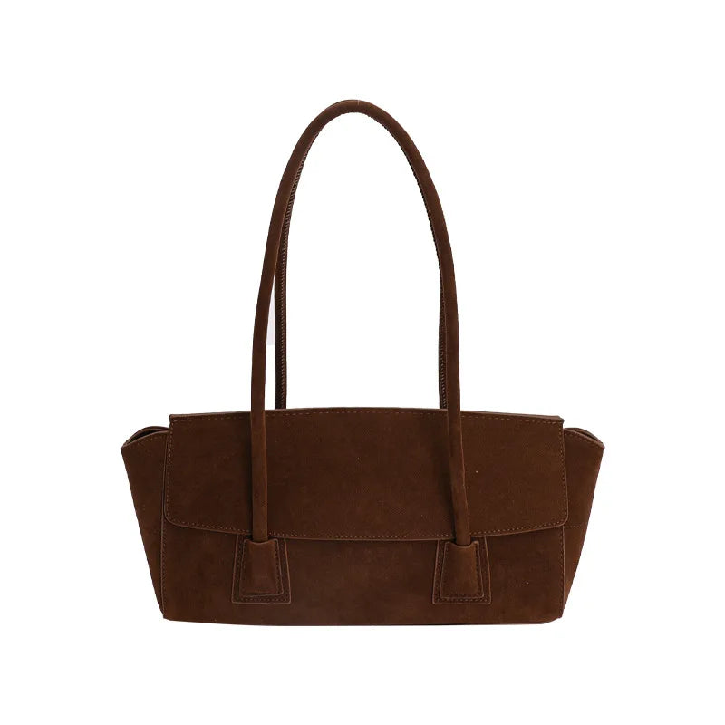 Women's Suede Shoulder Bag – Wings Design Crossbody Handbag