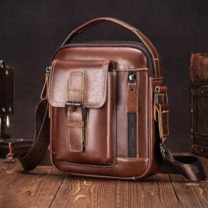 Genuine Leather Shoulder Bag for Men – Small Crossbody Bag