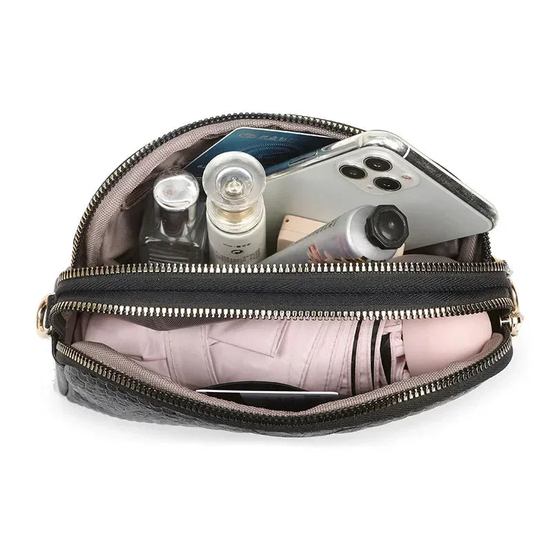 Crocodile Pattern Leather Crossbody Bag – Women's Shoulder Bag
