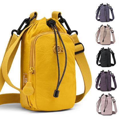 Water Bottle Crossbody Bag – Portable Drawstring Carrier
