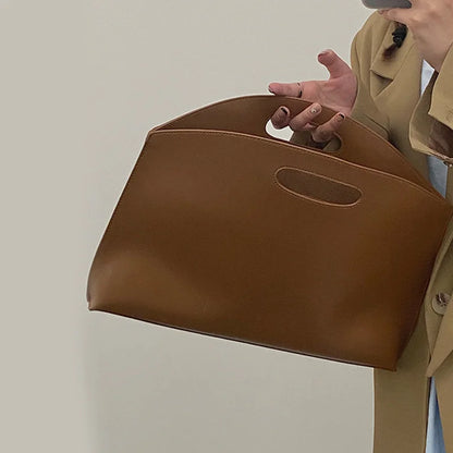 Leather Briefcase Handbag – Women's Large Capacity Commuter Bag