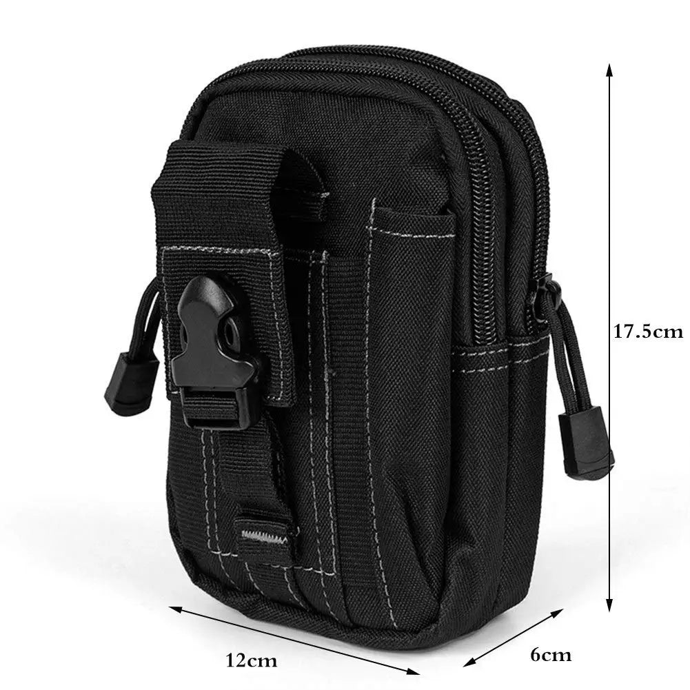 Tactical MOLLE Waist Bag – Military Phone Holster Belt Pouch