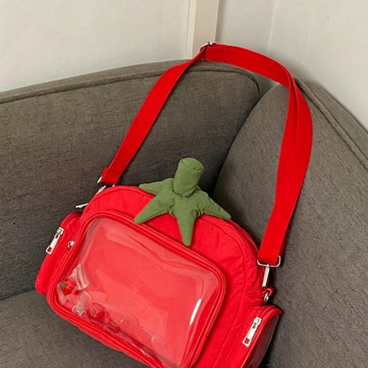Fruit Ita Bag Backpack – Tomato & Apple Plush Shoulder Bag