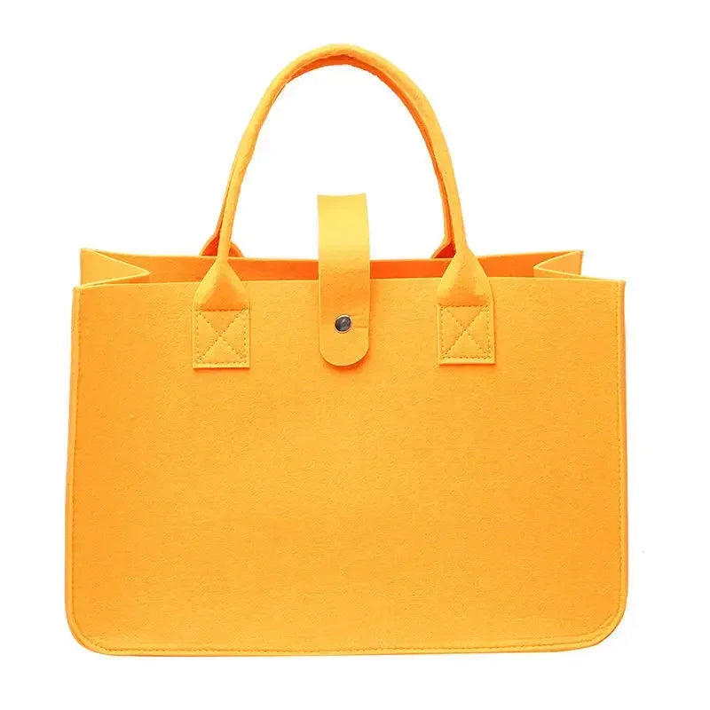 Large Capacity Felt Tote Bag for Women – Designer Woven Handbag