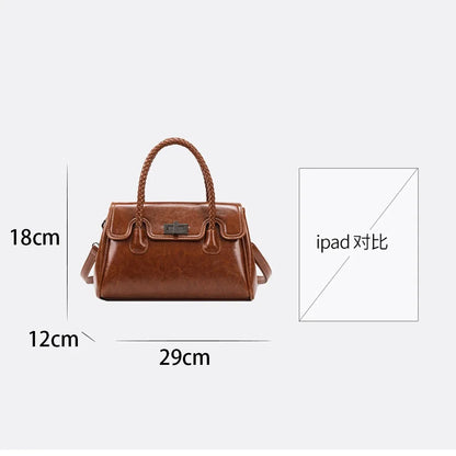 Women's Luxury Leather Handbag – Designer Crossbody Shoulder Bag