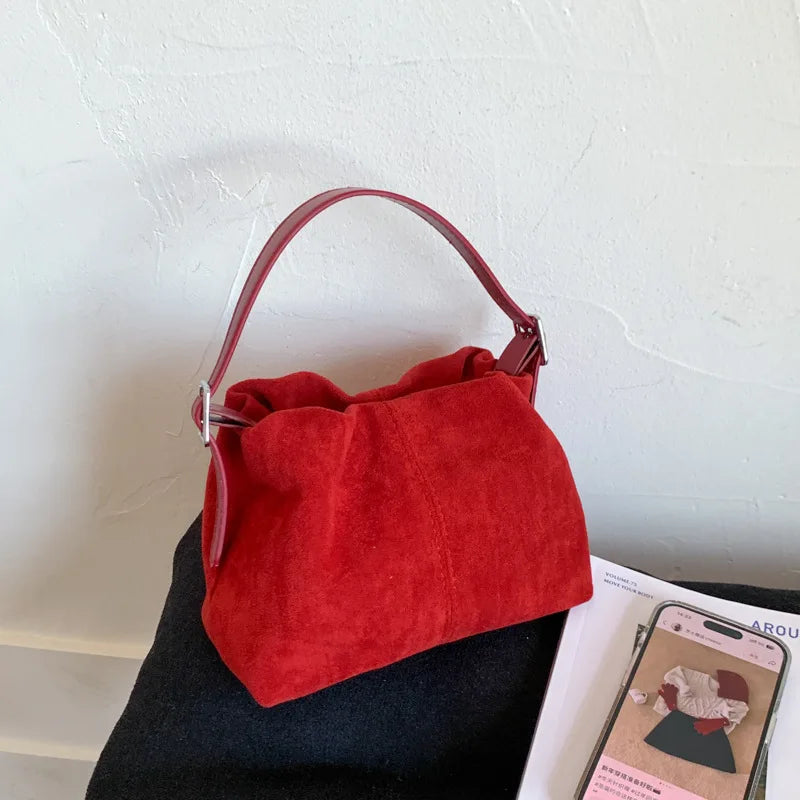 Matte Crossbody Shoulder Bag – Korean Style Soft Handbag