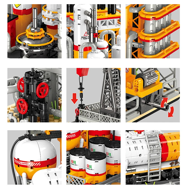 Oil Field Pump Jack MOC Building Blocks Set – City Engineering Bricks