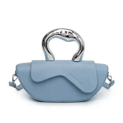 Sculptural Handle Shoulder Bag – Women's PU Leather Crossbody