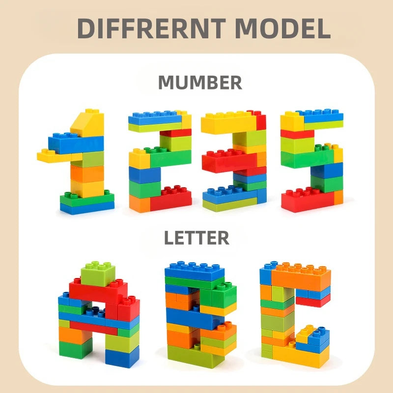 210-Piece Classic Building Blocks Set for Kids Ages 1–6 – Multi-Color
