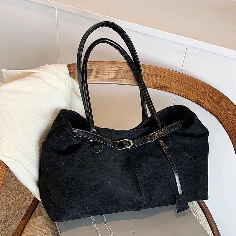 Fashionable Retro Shoulder Bag Large Capacity Casual Handbag