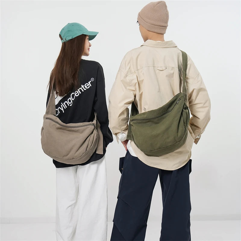 Canvas Shoulder Bag for Women – Casual Crossbody Messenger Bag