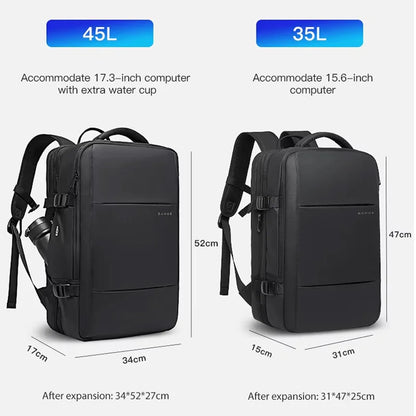 Bange Expandable Waterproof Backpack 17.3" – 35L/45L Travel Bag