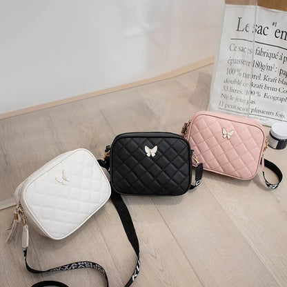 Diamond Pattern Quilted Crossbody Bag for Women