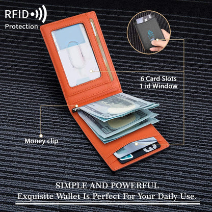 RFID Blocking Slim Bifold Wallet for Men – Minimalist Card Holder