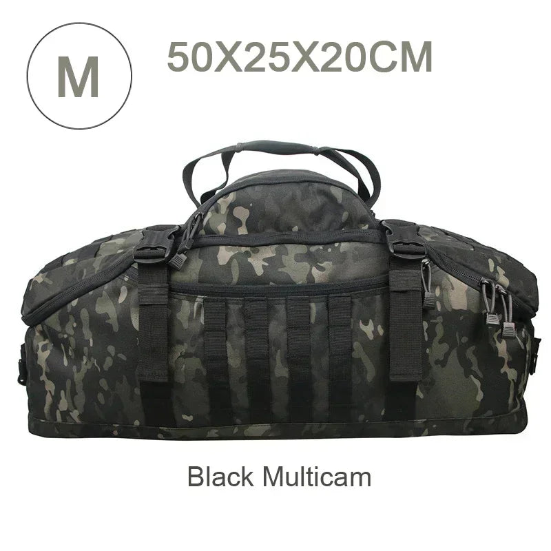 Tactical Duffle Backpack – 25L 45L 80L MOLLE Camping Travel Bag