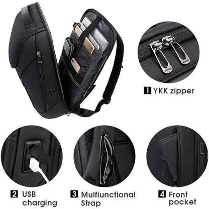 Bange Men's Waterproof Laptop Backpack 15.6" – Large Capacity Business Bag