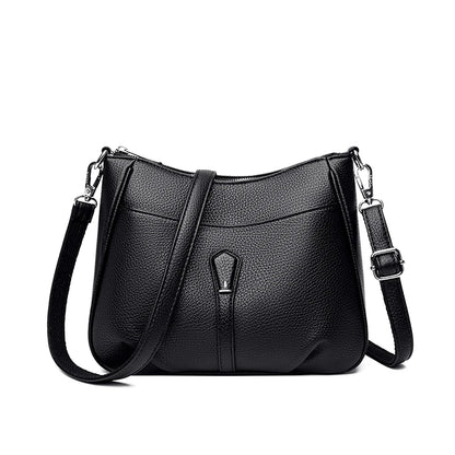 Roomy Soft Leather Crossbody Bag for Women – Classic Shoulder Purse