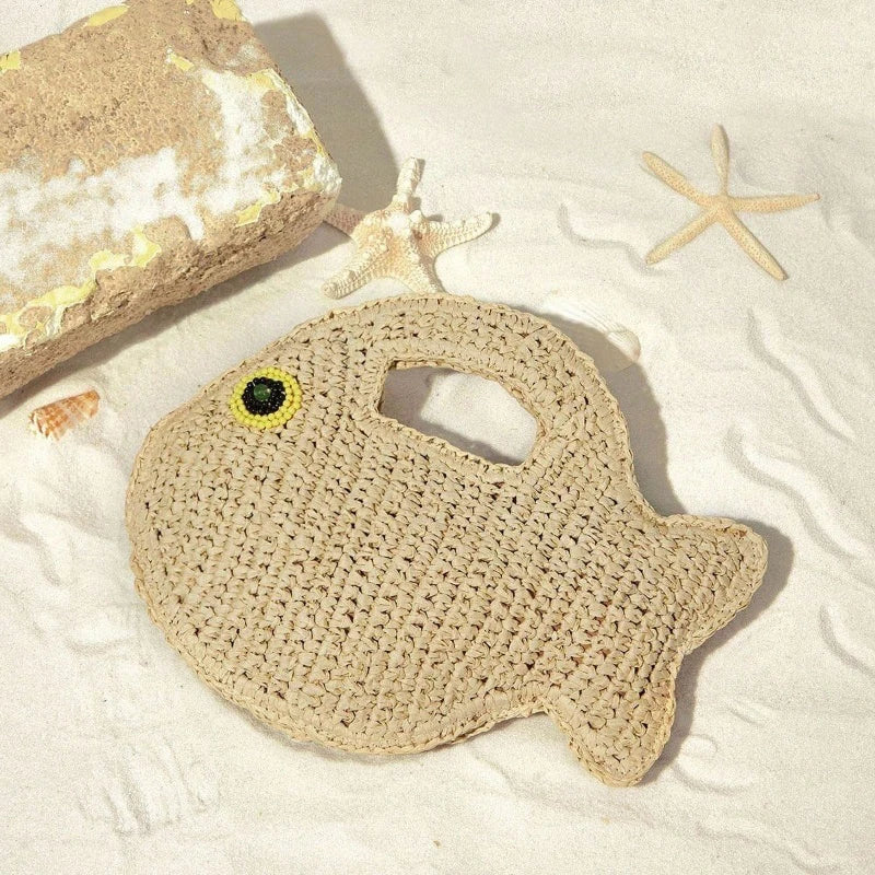 Turtle Woven Straw Shoulder Bag – Boho Beach Crossbody