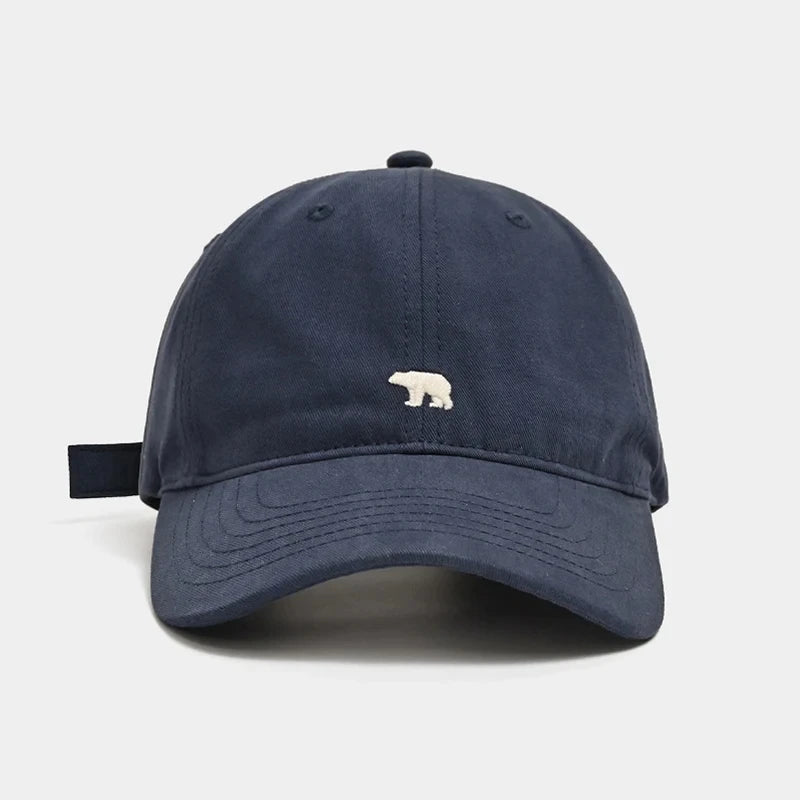 Polar Bear Embroidery Baseball Cap – Unisex Cotton Dad Hat