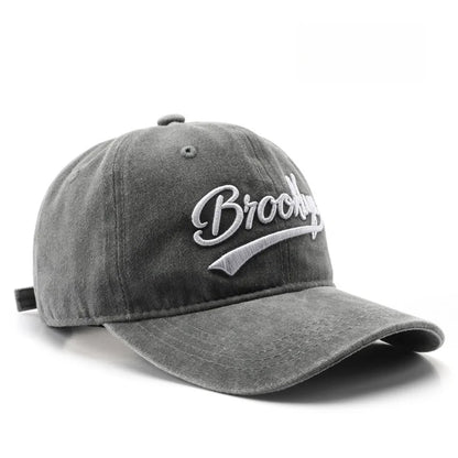 Vintage Washed Baseball Cap – City Embroidery Unisex Dad Hat