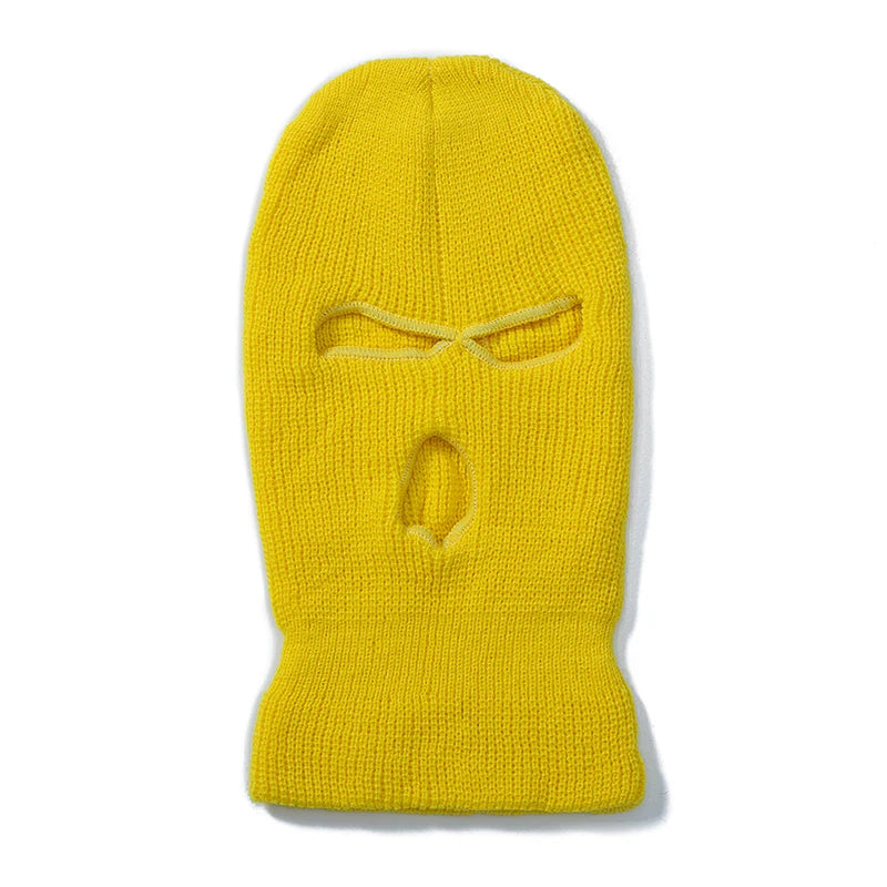 Balaclava Ski Mask 3-Hole Winter Face Cover – Unisex Knit Beanie