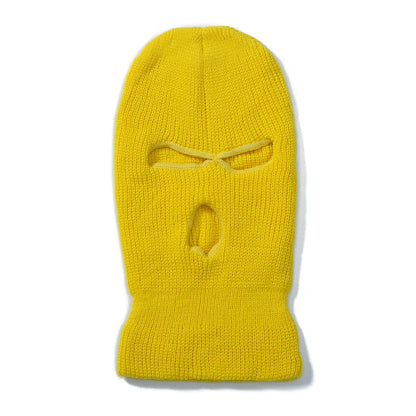 Balaclava Ski Mask 3-Hole Winter Face Cover – Unisex Knit Beanie