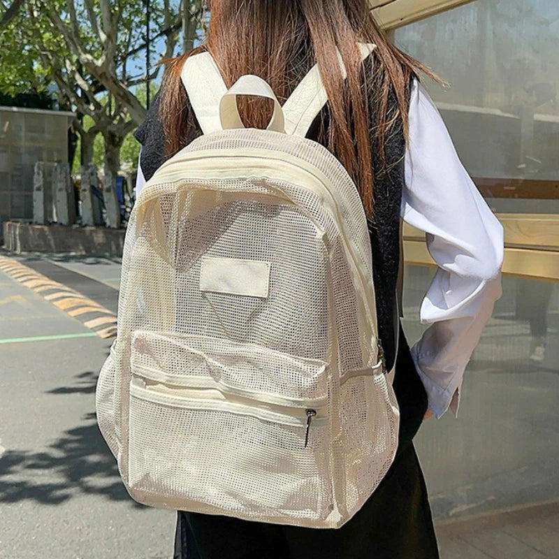 Mesh Backpack – Lightweight Foldable School & Gym Bag