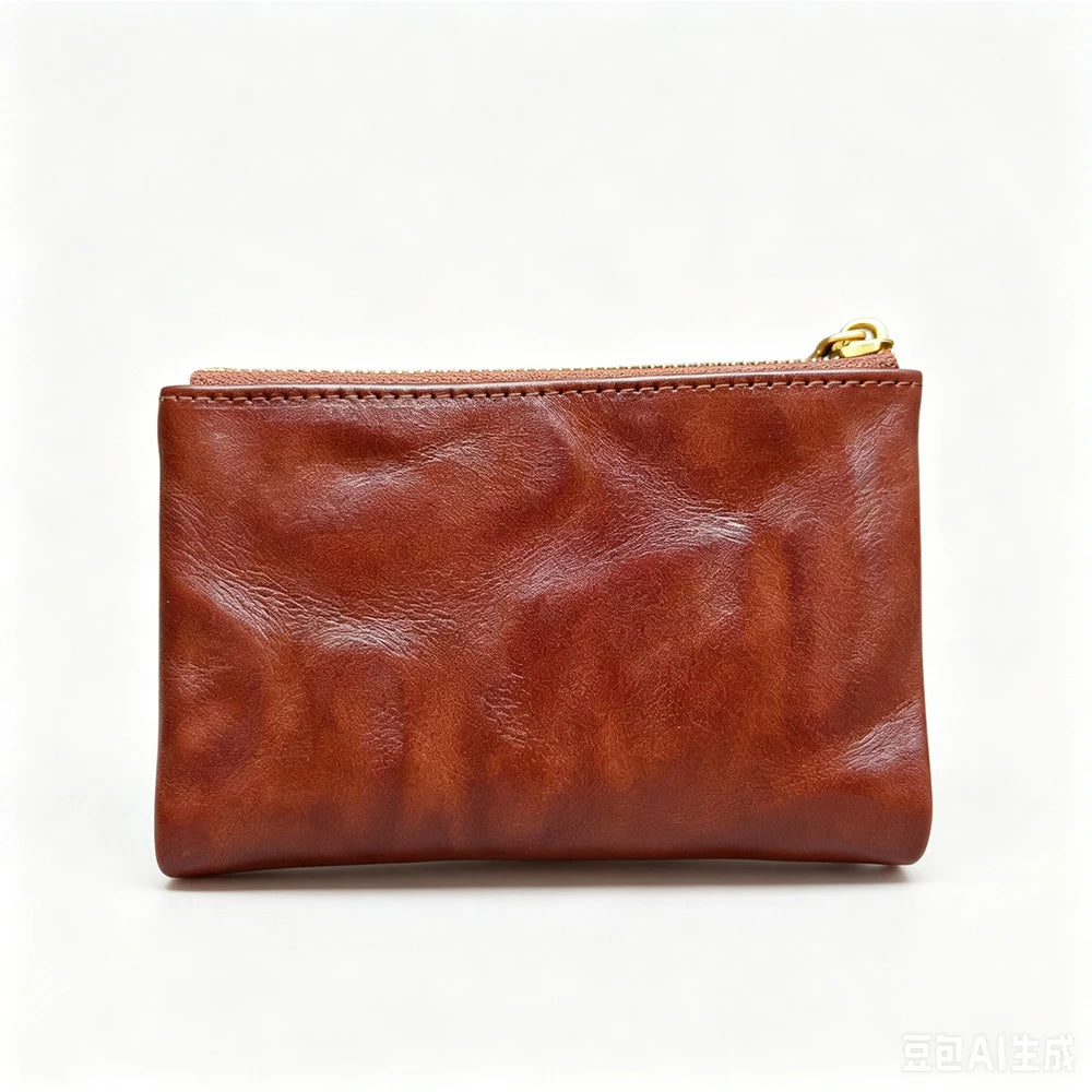 Genuine Leather RFID Wallet – Vintage Flap-Over Multi-Pocket Purse