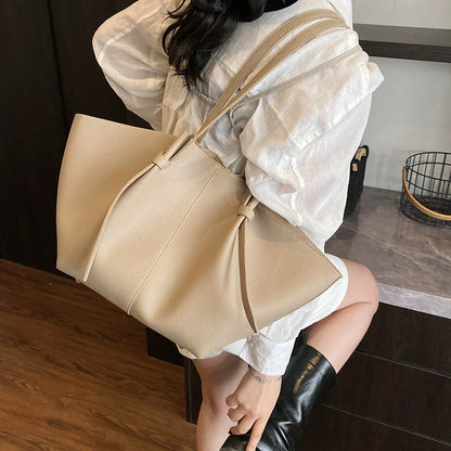 Large PU Leather Tote Bag for Women – Hobo Shoulder Bag with Pouch