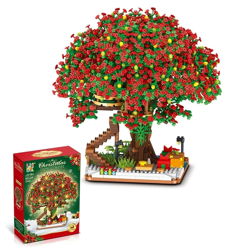 Christmas Tree House Building Blocks Set – 2150 Piece MOC