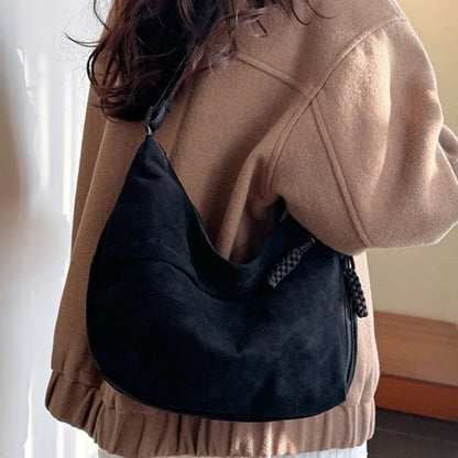 Retro Hobo Bag for Women – Large Capacity Soft Shoulder Handbag