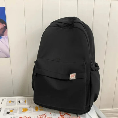 Waterproof Nylon Women Backpack Female Travel Bag Backpacks Schoolbag Teenage Girls Solid Color