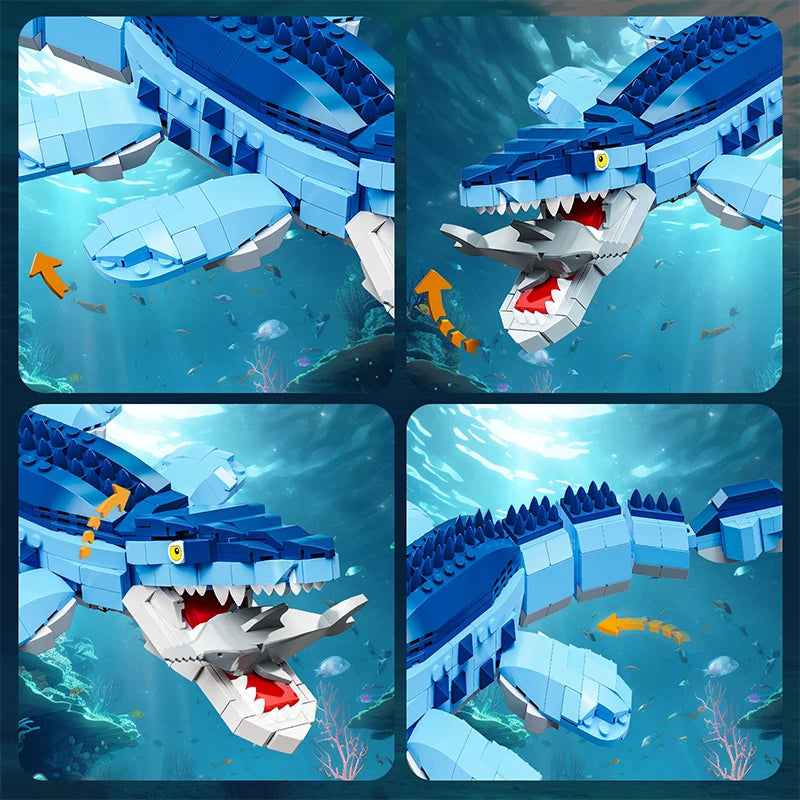 Mosasaurus Building Blocks Set – 787pcs Deep Sea Dinosaur Model Kit