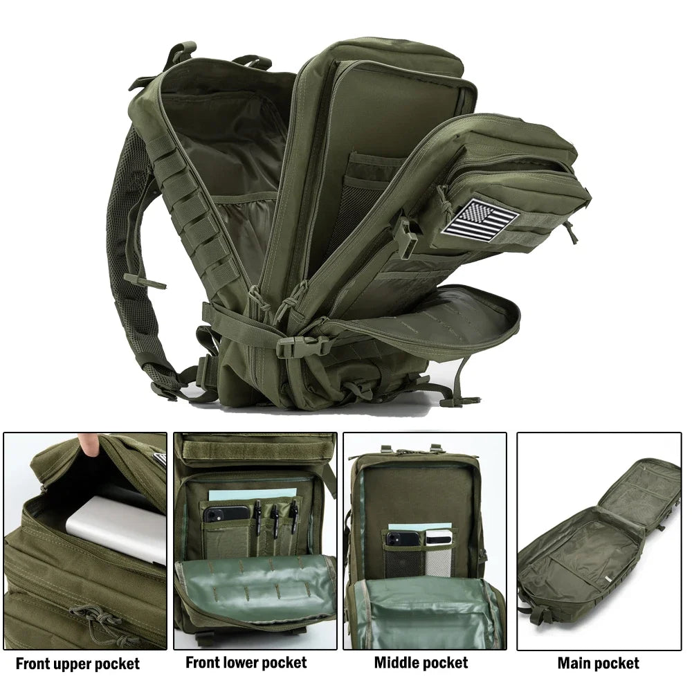 50L Tactical Backpack – MOLLE Bag for Hunting, Trekking & Travel