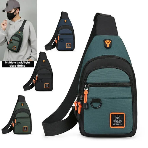 Men's Crossbody Sling Bag – Lightweight Oxford Chest Pack