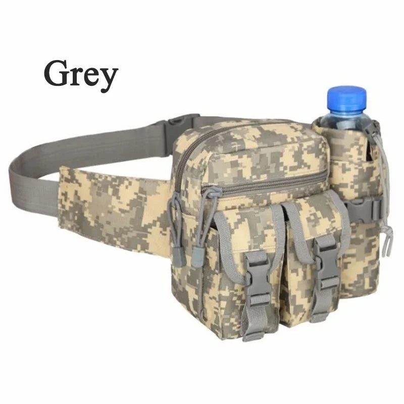 Tactical Waist Bag with Water Bottle Holder – Waterproof Fanny Pack