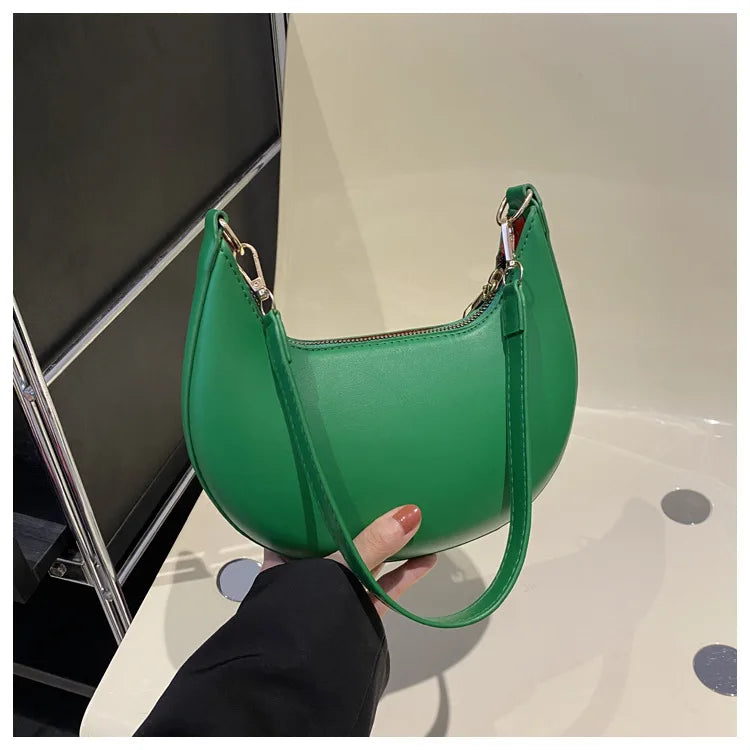 Crescent Shoulder Bag – Luxury Women's Vegan Leather Handbag