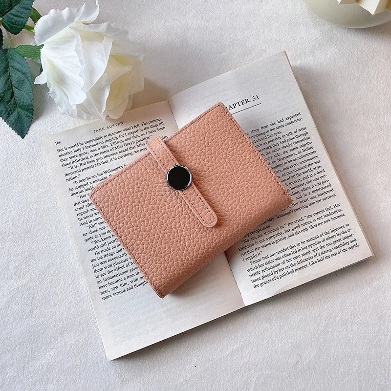 Genuine Leather Small Wallet for Women with Coin Purse